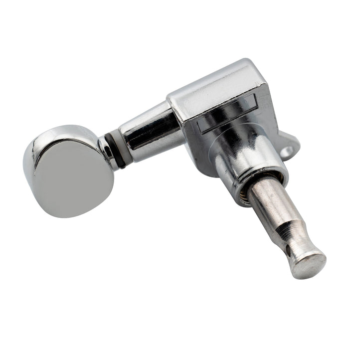 Musiclily ベーシック R15A シングル 15:1 比率 完全密封 機械ヘッド ベースサイド チューナー チューニングペグキー ヴィンテージオーバルボタン アコースティックエレキギター用