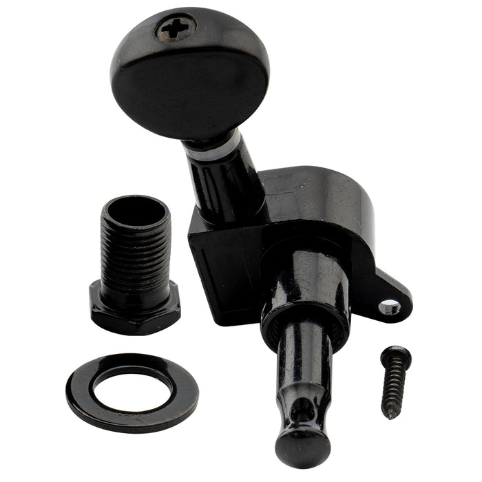 Musiclily ベーシック R15A シングル 15:1 比率 完全密封 機械ヘッド トレブルサイド チューナー チューニングペグキー ヴィンテージオーバルボタン アコースティックエレキギター用