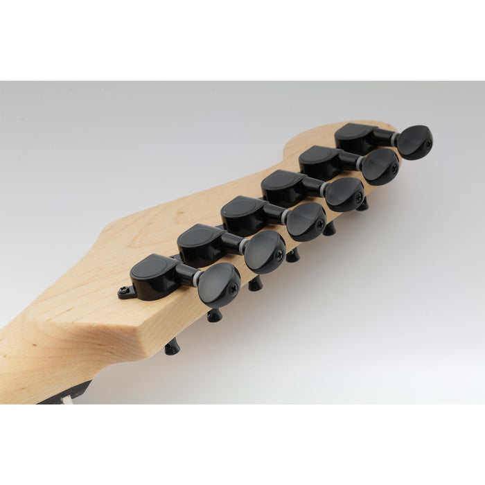 Musiclily Basic R15A Single 15:1 Ratio Full Sealed Machine Head Bass Side Tuner Tuning Peg Key with Vintage Oval Button for Acoustic Electric Guitar