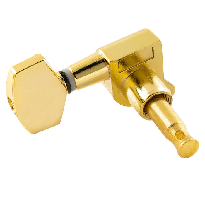 Musiclily Basic R15A Singolo Rapporto 15:1 Testata Macchina Intera Sigillata per Accordatura Lato Basso con Pulsante Esagonale Grande per Chitarra Acustica Elettrica