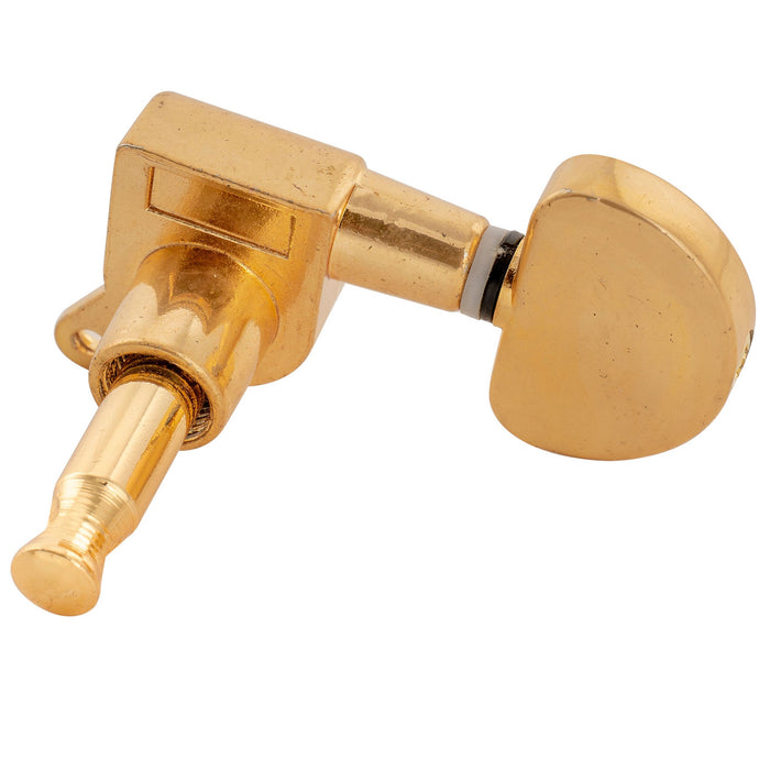 Musiclily Basic R15A Singolo Rapporto 15:1 Testata Macchina Intera Sigillata per Accordatura Lato Treble con Pulsante a Mezzaluna per Chitarra Acustica Elettrica