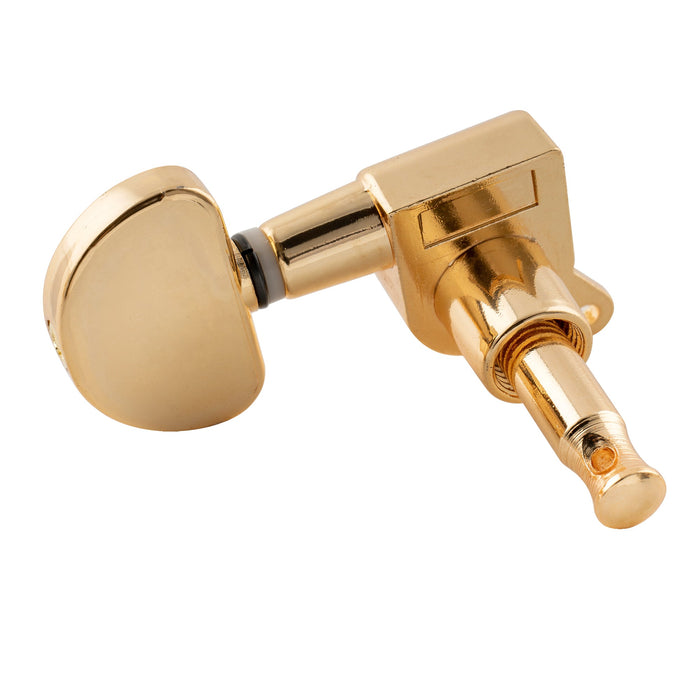 Musiclily Basic R15A Singolo Rapporto 15:1 Testata Macchina Intera Sigillata per Accordatura Lato Basso con Pulsante a Mezzaluna per Chitarra Acustica Elettrica