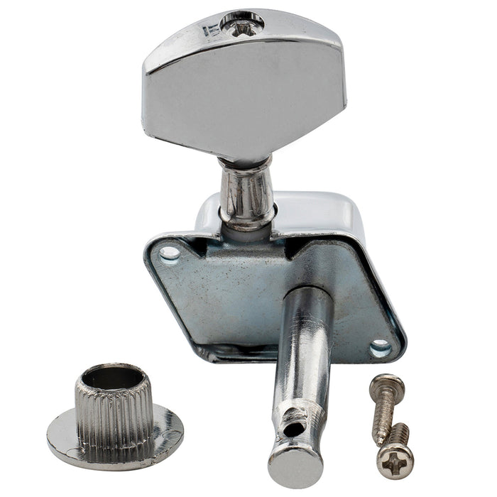 Musiclily Basic R15A Singolo Rapporto 15:1 Mezzo Chiuso Testata Macchina per Accordatura Lato Treble con Pulsante Esagonale Grande per Chitarra Acustica Elettrica