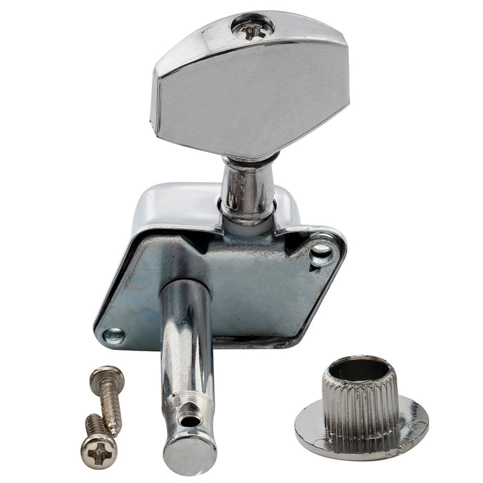 Musiclily Basic R15A Singolo Rapporto 15:1 Mezzo Chiuso Testata Macchina per Accordatura Lato Basso con Pulsante Esagonale Grande per Chitarra Acustica Elettrica