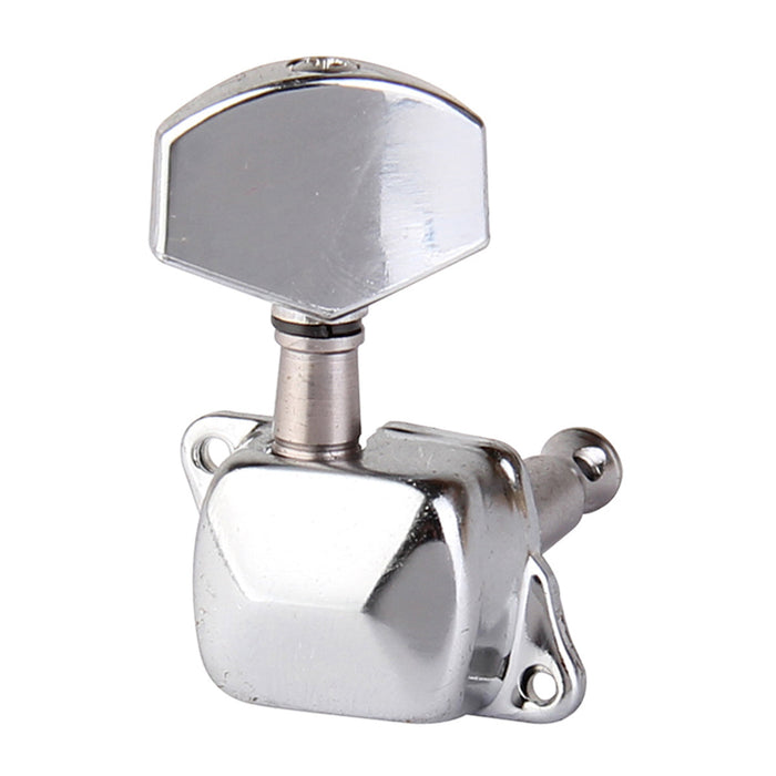 Musiclily Basic R15A Singolo Rapporto 15:1 Mezzo Chiuso Testata Macchina per Accordatura Lato Basso con Pulsante Esagonale Grande per Chitarra Acustica Elettrica