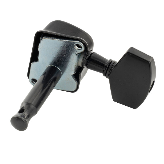 Musiclily Basic R15A Singolo Rapporto 15:1 Mezzo Chiuso Testata Macchina per Accordatura Lato Treble con Pulsante Esagonale Grande per Chitarra Acustica Elettrica