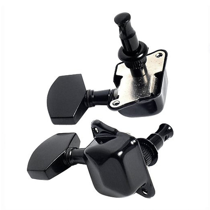 Musiclily Basic R15A Singolo Rapporto 15:1 Mezzo Chiuso Testata Macchina per Accordatura Lato Treble con Pulsante Esagonale Grande per Chitarra Acustica Elettrica