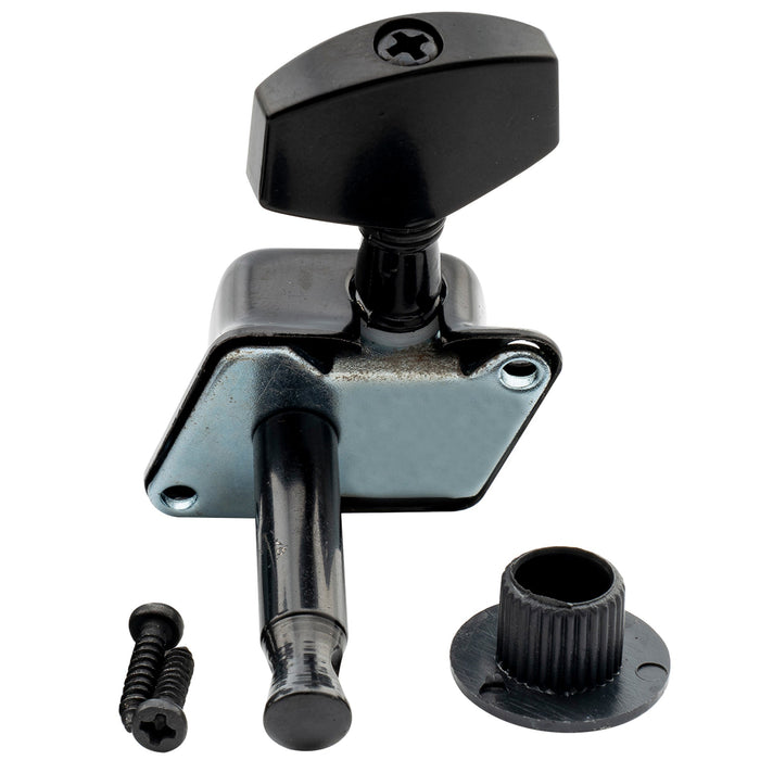 Musiclily Basic R15A Singolo Rapporto 15:1 Mezzo Chiuso Testata Macchina per Accordatura Lato Basso con Pulsante Esagonale Grande per Chitarra Acustica Elettrica