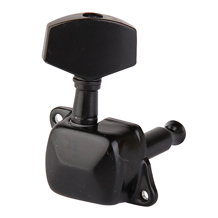 Musiclily Basic R15A Singolo Rapporto 15:1 Mezzo Chiuso Testata Macchina per Accordatura Lato Basso con Pulsante Esagonale Grande per Chitarra Acustica Elettrica