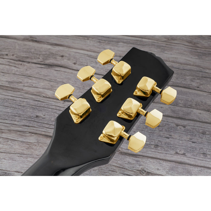 Usage show of 3r3l 15 1 ratio semi closed acoustic electric guitar machine heads tuners tuning pegs keys with 45 degree screw mx0700 3mx0701 3p