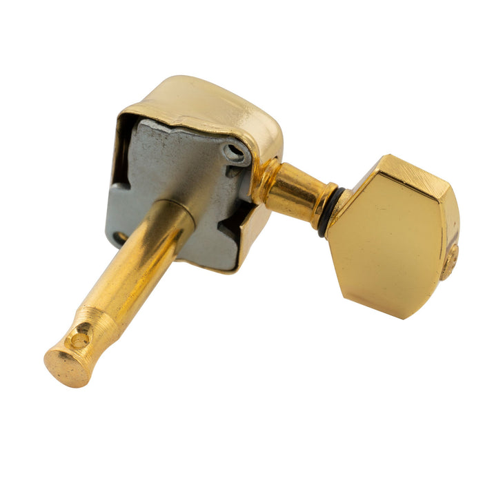 Musiclily Basic R15A Singolo Rapporto 15:1 Mezzo Chiuso Testata Macchina per Accordatura Lato Treble con Pulsante Esagonale Grande per Chitarra Acustica Elettrica