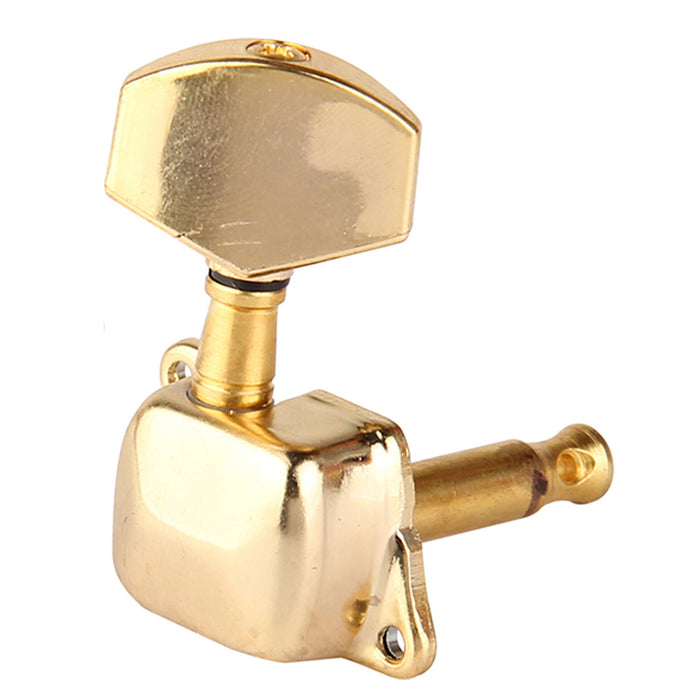 Musiclily Basic R15A Singolo Rapporto 15:1 Mezzo Chiuso Testata Macchina per Accordatura Lato Basso con Pulsante Esagonale Grande per Chitarra Acustica Elettrica