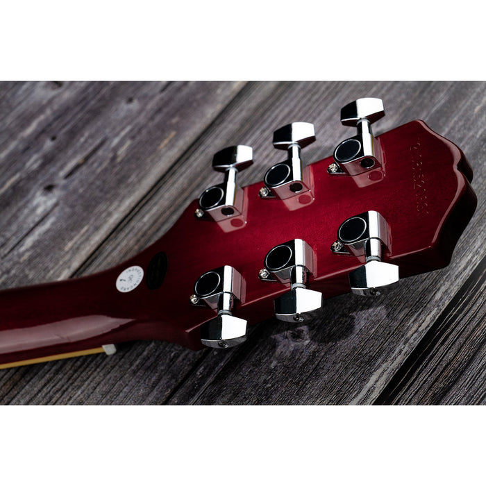 Musiclily Basic R15A Singolo Rapporto 15:1 Testata Macchina Intera Sigillata per Accordatura Lato Treble con Pulsante Esagonale Grande e Vite ad Angolo Retto per Chitarra Acustica Elettrica