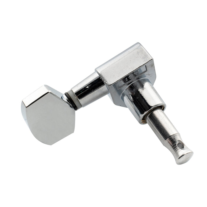 Musiclily Basic R15A Singolo Rapporto 15:1 Testata Macchina Intera Sigillata per Accordatura Lato Basso con Pulsante Esagonale Grande e Vite ad Angolo Retto per Chitarra Acustica Elettrica