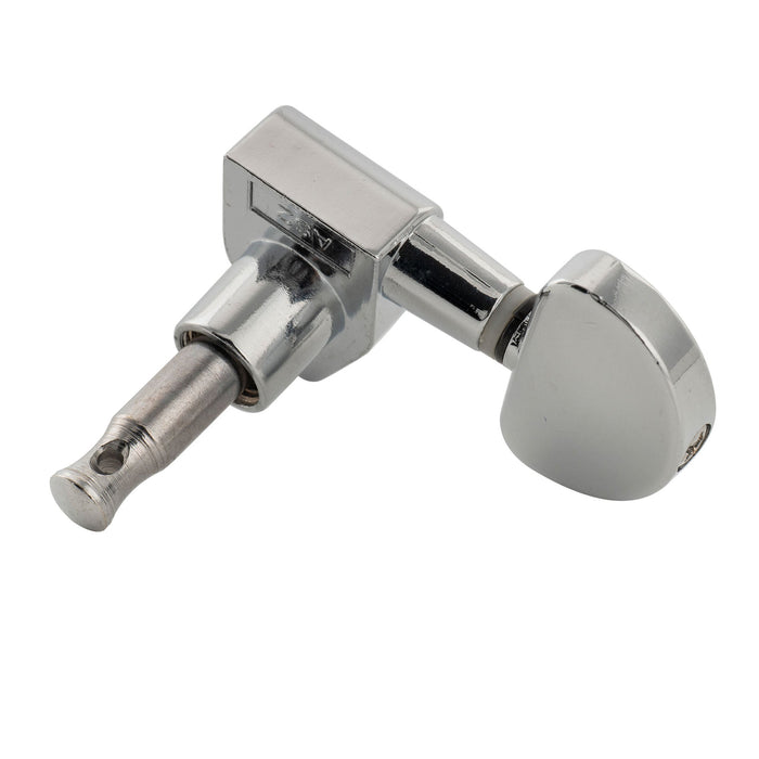 Musiclily Basic R15A Singolo Rapporto 15:1 Testata Macchina Intera Sigillata per Accordatura Lato Treble con Pulsante a Mezzaluna e Vite ad Angolo Retto per Chitarra Acustica Elettrica