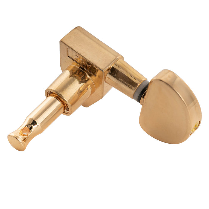 Musiclily Basic R15A Singolo Rapporto 15:1 Testata Macchina Intera Sigillata per Accordatura Lato Treble con Pulsante a Mezzaluna e Vite ad Angolo Retto per Chitarra Acustica Elettrica