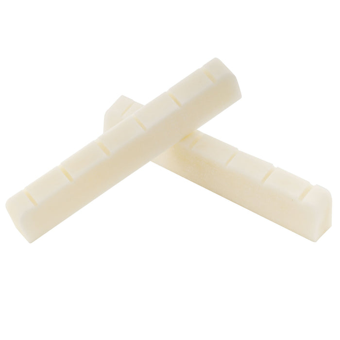 detail of musiclily basic flat bottom slotted 6 string classical guitar bone nut dj 01 dj 03 52x6x9 8 5mm mx0718 2