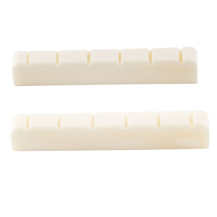 musiclily basic flat bottom slotted 6 string classical guitar bone nut dj 01 dj 03 52x6x9 8 5mm mx0718 2, 2 pcs