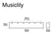 Dimensions of musiclily basic flat bottom slotted 6 string classical guitar bone nut dj 05 dj 07 52x6x9mm mx0722 2