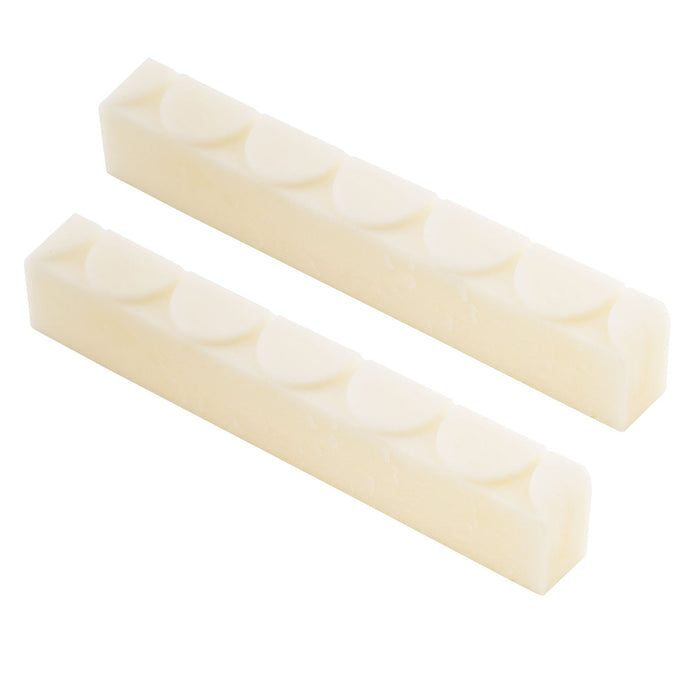 Part of musiclily basic flat bottom slotted 6 string classical guitar bone nut dj 05 dj 07 52x6x9mm mx0722 2