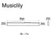 Dimensions of musiclily basic compensated 6 string classical guitar bone saddle dj 06 dj 08 80x3x9 8mm mx0723 2
