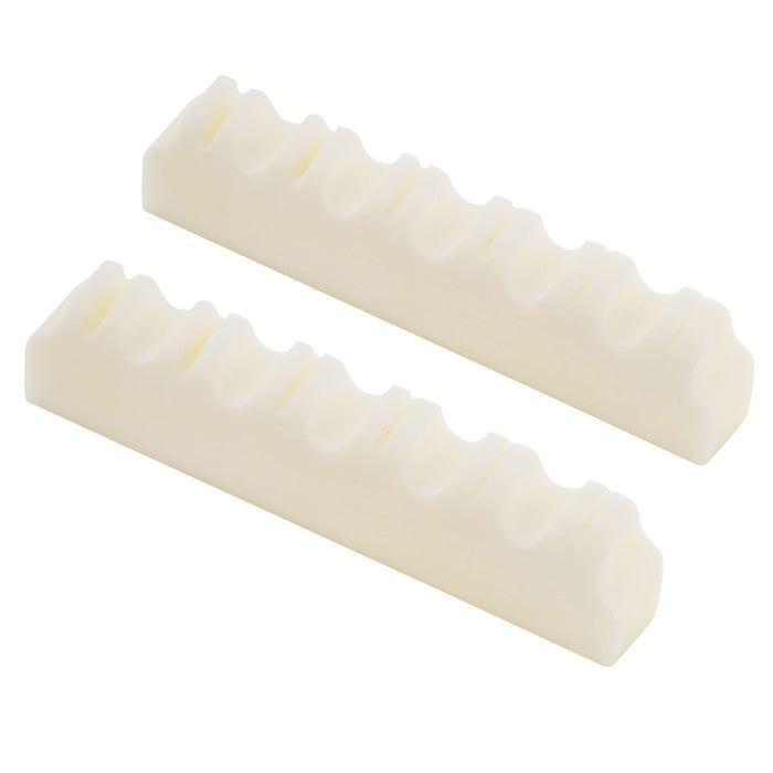 Part of musiclily basic flat bottom slotted bone acoustic guitar nut 43x6x9mm mx0726 2
