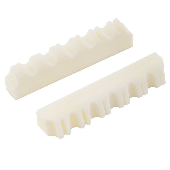 musiclily basic flat bottom slotted bone acoustic guitar nut 43x6x9mm mx0726 2 details