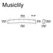 Dimensions of musiclily basic 43mm slotted curved bottom guitar bone nut for 6 string electric guitar 43x3 2x5 5 65mm mx0733 2
