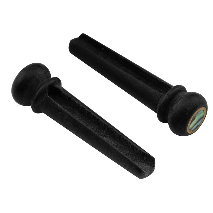 musiclily pro slotted bone ebony acoustic guitar bridge pins mx0736 6p, 6 pcs