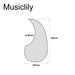 Dimensions of musiclily pro oversize teardrop acoustic guitar self adhesive pickguard for martin d28 style guitar mx0757