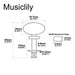 Dimensions of musiclily basic ukulele tuning pegs keys machine heads tuners mx0820 4p