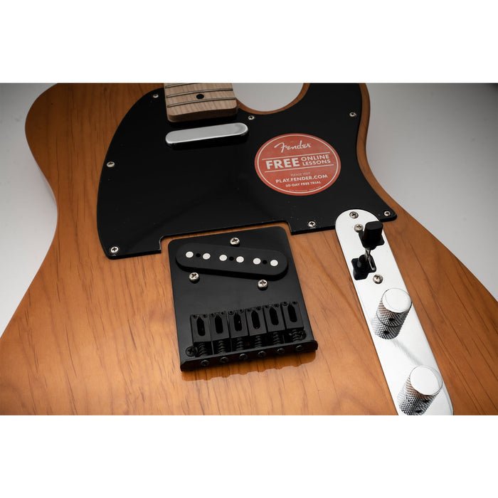 Application of musiclily basic 54mm2 1 8 inch guitar bridge assembly with 6 saddles for tele style electric guitar mx0823p