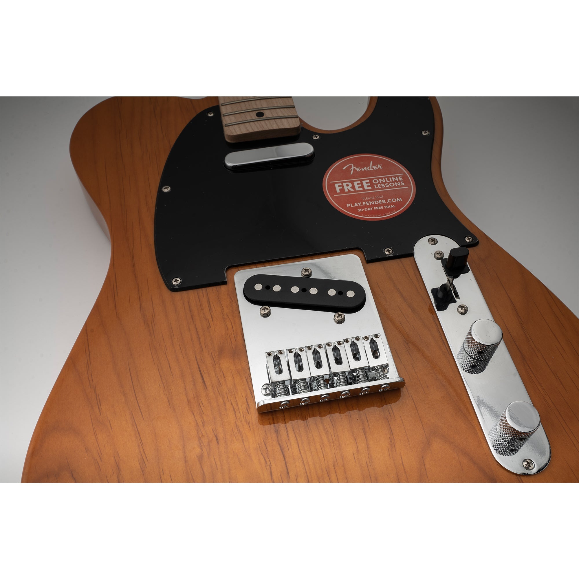 Musiclily Basic 54mm(2-1/8 inch) Guitar Bridge Assembly with 6 Saddles for Tele Style Electric Guitar