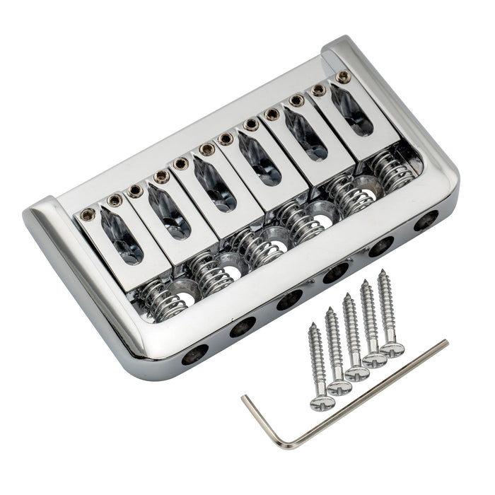 Musiclily Basic 52,5 mm (2-1/16 pollici) con bordo 6 corde senza tremolo Hardtail Bridge per chitarra. 