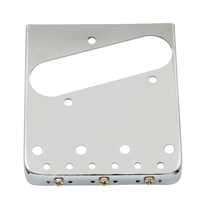 Part of musiclily basic 54mm2 1 8 inch edged guitar bridge assembly with 3 saddles for tele style guitar mx0833