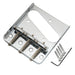 detail of musiclily basic 54mm2 1 8 inch edged guitar bridge assembly with 3 saddles for tele style guitar mx0833