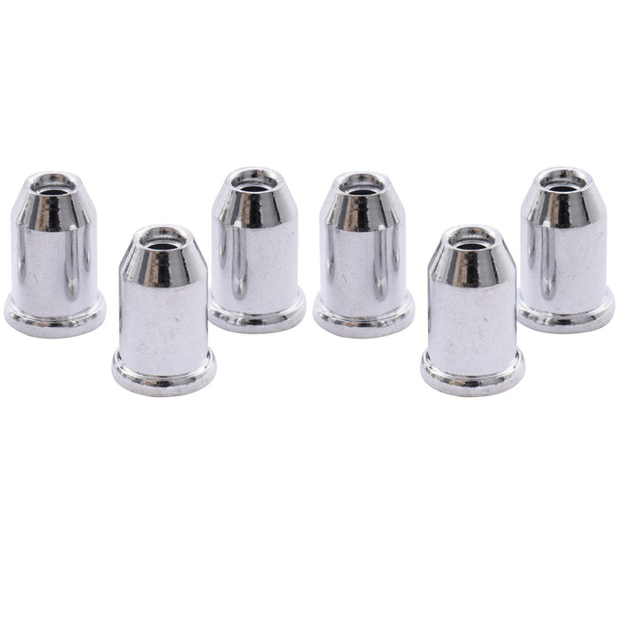 Musiclily Basic Steel Vintage Guitar Through Body Smooth String Mounting Ferrules Set of 6