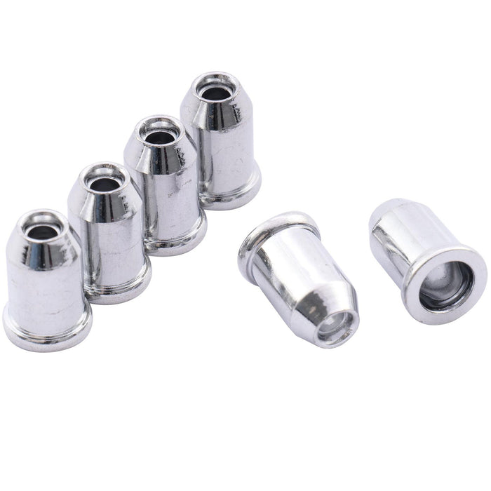 Musiclily Basic Steel Vintage Guitar Through Body Smooth String Mounting Ferrules Set of 6