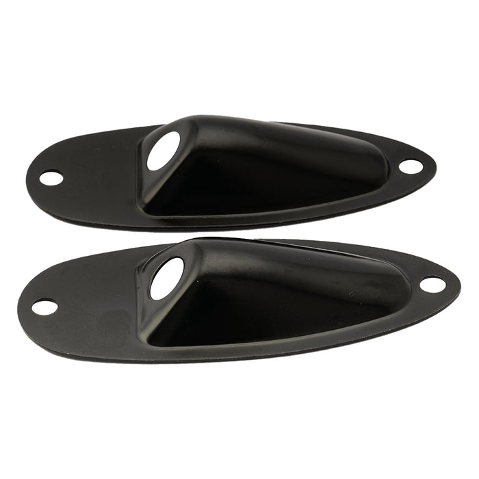 Plaques jack de sortie pour guitare électrique Musiclily Basic Steel style bateau, lot de 2