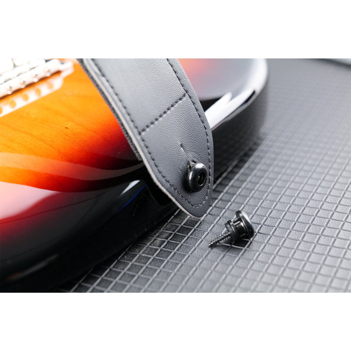 Musiclily Cinturino per chitarra con pulsanti di blocco e pin terminali, set da 2. 