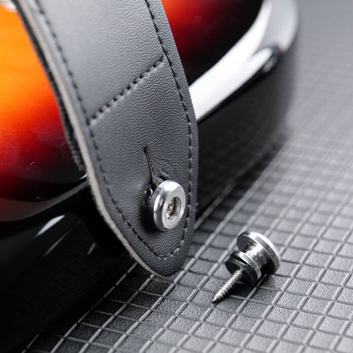 Musiclily Basic Mushroom Head Guitar Strap Buttons Locks End Pins, Set of 2