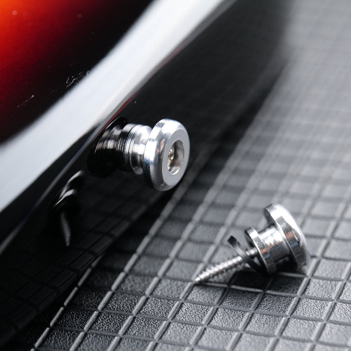 Musiclily Basic Mushroom Head Guitar Strap Buttons Locks End Pins, Set of 2