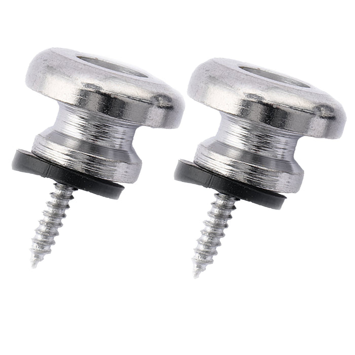 musiclily basic mushroom head guitar strap buttons locks end pins mx0851 2p, chrome
