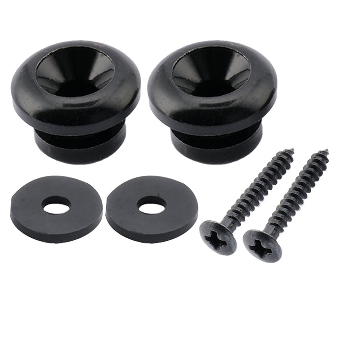 Musiclily Cinturino per chitarra oversize base con bottoni di chiusura e pin terminali, set da 2. 