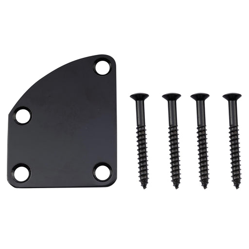 musiclily basic steel 4 holes curved guitar neck plate mx0882p