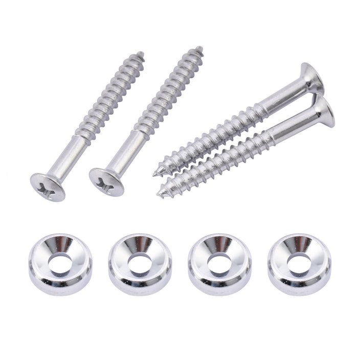 Musiclily Basic Steel Chitarra Elettrica Basso Giunti e Viti per Manico, Set di 4 