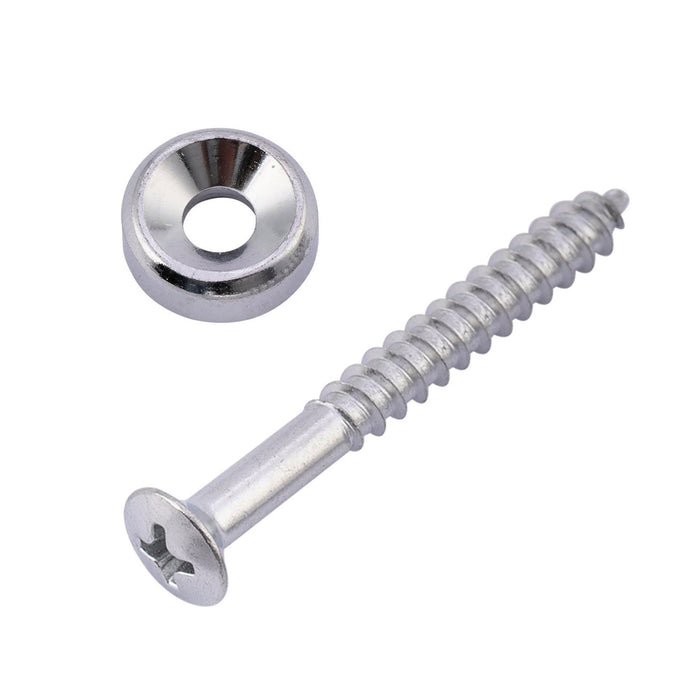 Musiclily Basic Steel Chitarra Elettrica Basso Giunti e Viti per Manico, Set di 4 