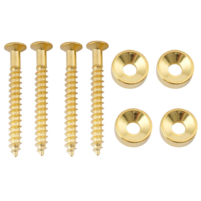 Musiclily Basic Steel Chitarra Elettrica Basso Giunti e Viti per Manico, Set di 4 