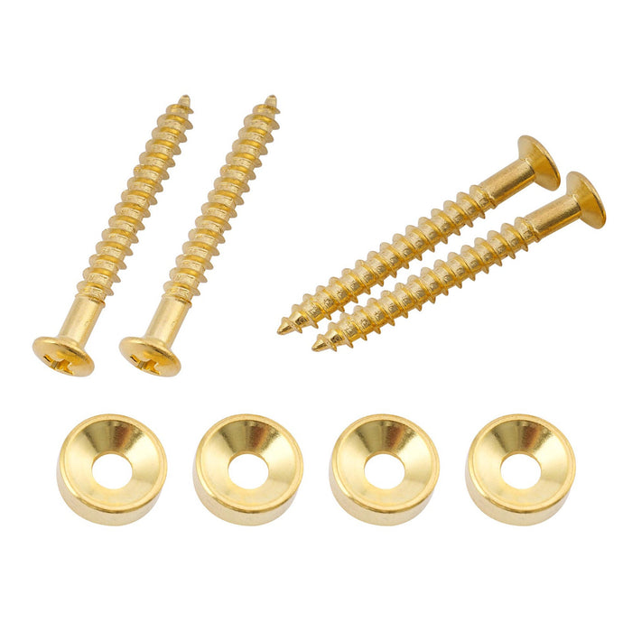 Musiclily Basic Steel Chitarra Elettrica Basso Giunti e Viti per Manico, Set di 4 