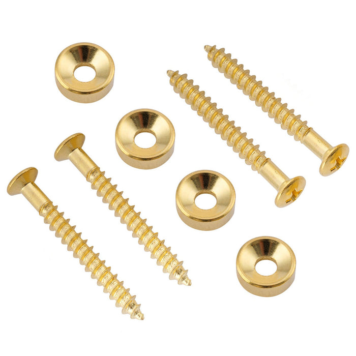 Musiclily Basic Steel Chitarra Elettrica Basso Giunti e Viti per Manico, Set di 4 